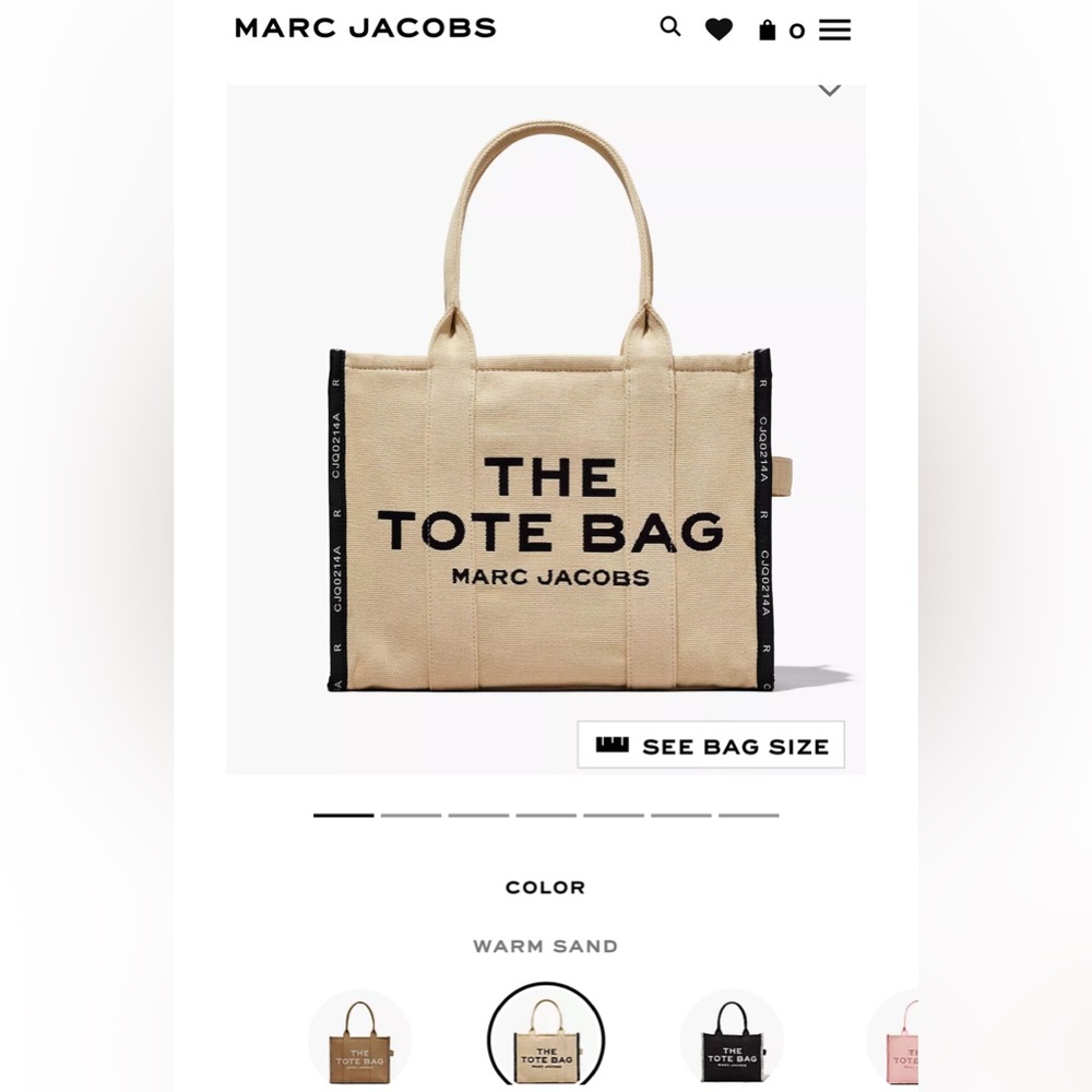 MARC JACOBS THE JACQUARD LARGE TOTE BAG